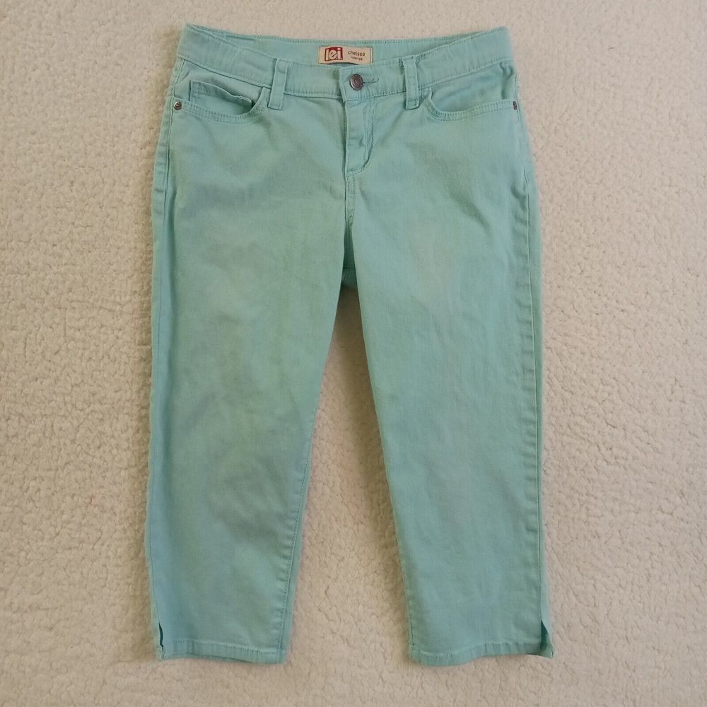 l.e.i. Chelsea Capri Shorts Girls 16 Regular Teal
